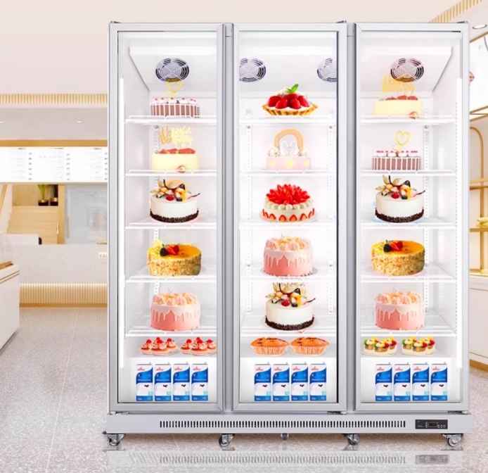 Upright cake display fridge
