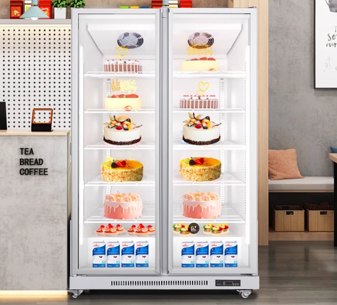 Upright cake display fridge