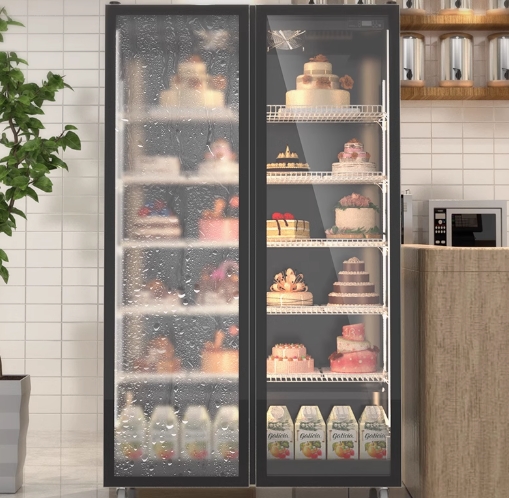 Upright cake display fridge