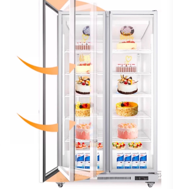 Upright cake display fridge
